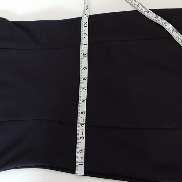 Black Mini Bodycon Asymetrical Neckline Party Dress / Cocktail Dress Sz M - Picture 7 of 8